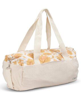 New! Volcom Canvas Duffle Schoolyard Floral Shoulder Bag Luggage